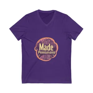 Made in Pennsylvania V-Neck T-Shirt | Vintage State Pride Design | Retro Local Unisex Tee