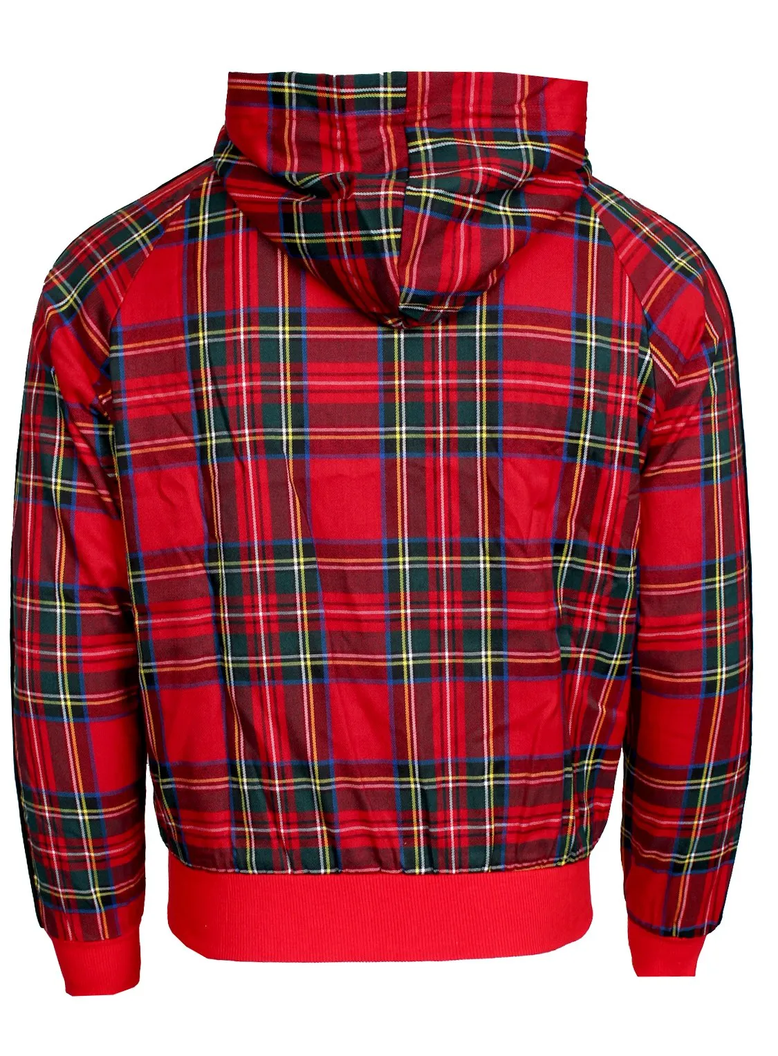 Men's Long Sleeve Plaid Track Jacket from 'Private School Collection'-Red