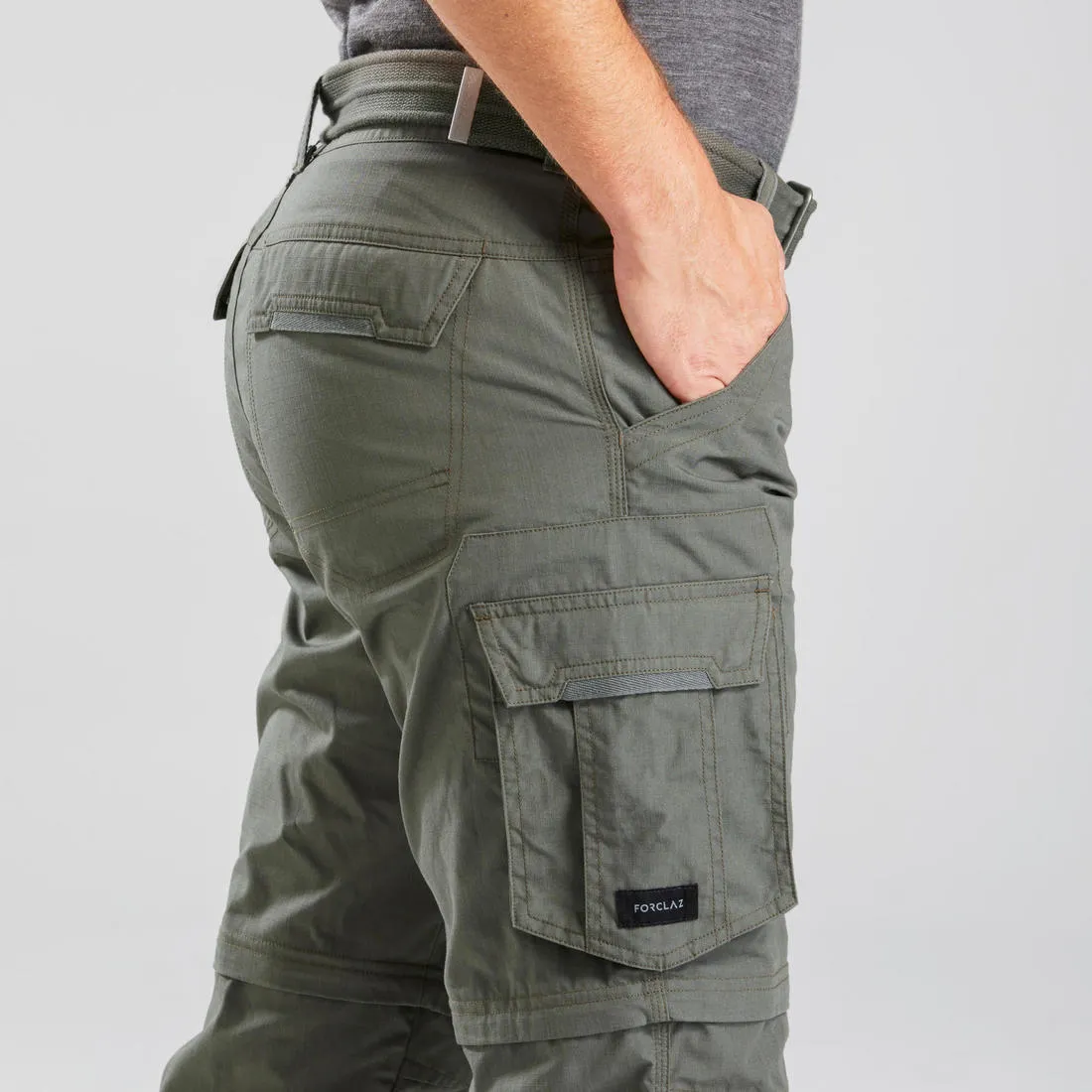 Men's Travel Trekking Zip-Off Cargo Trousers - Travel 500 Zip-Off