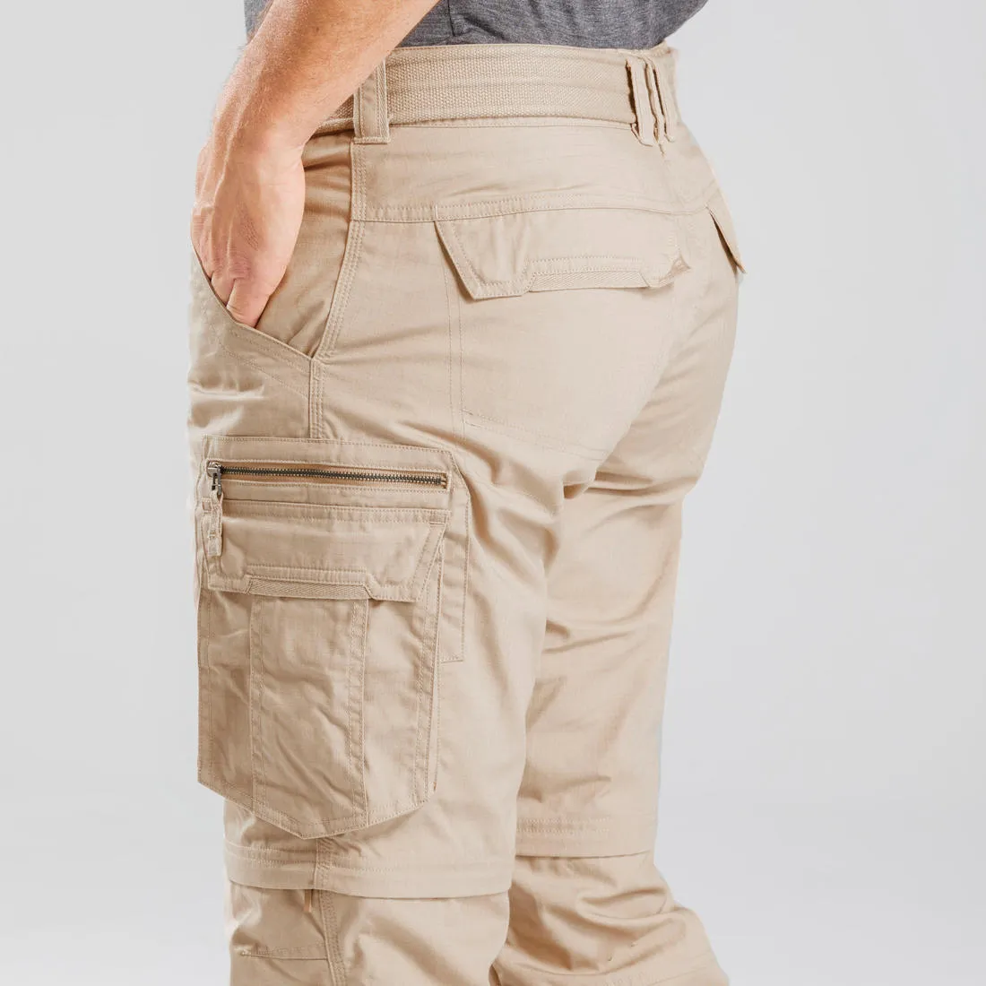 Men's Travel Trekking Zip-Off Cargo Trousers - Travel 500 Zip-Off