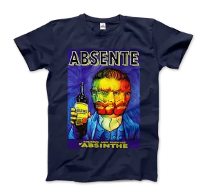 Men's, Women's, or Youth Absente, Vintage Absinthe Liquor Advertisement With Van Gogh T-Shirt- 6 Colors