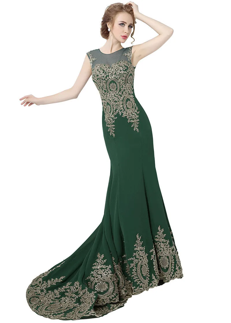Mermaid Evening Dresses Appliques