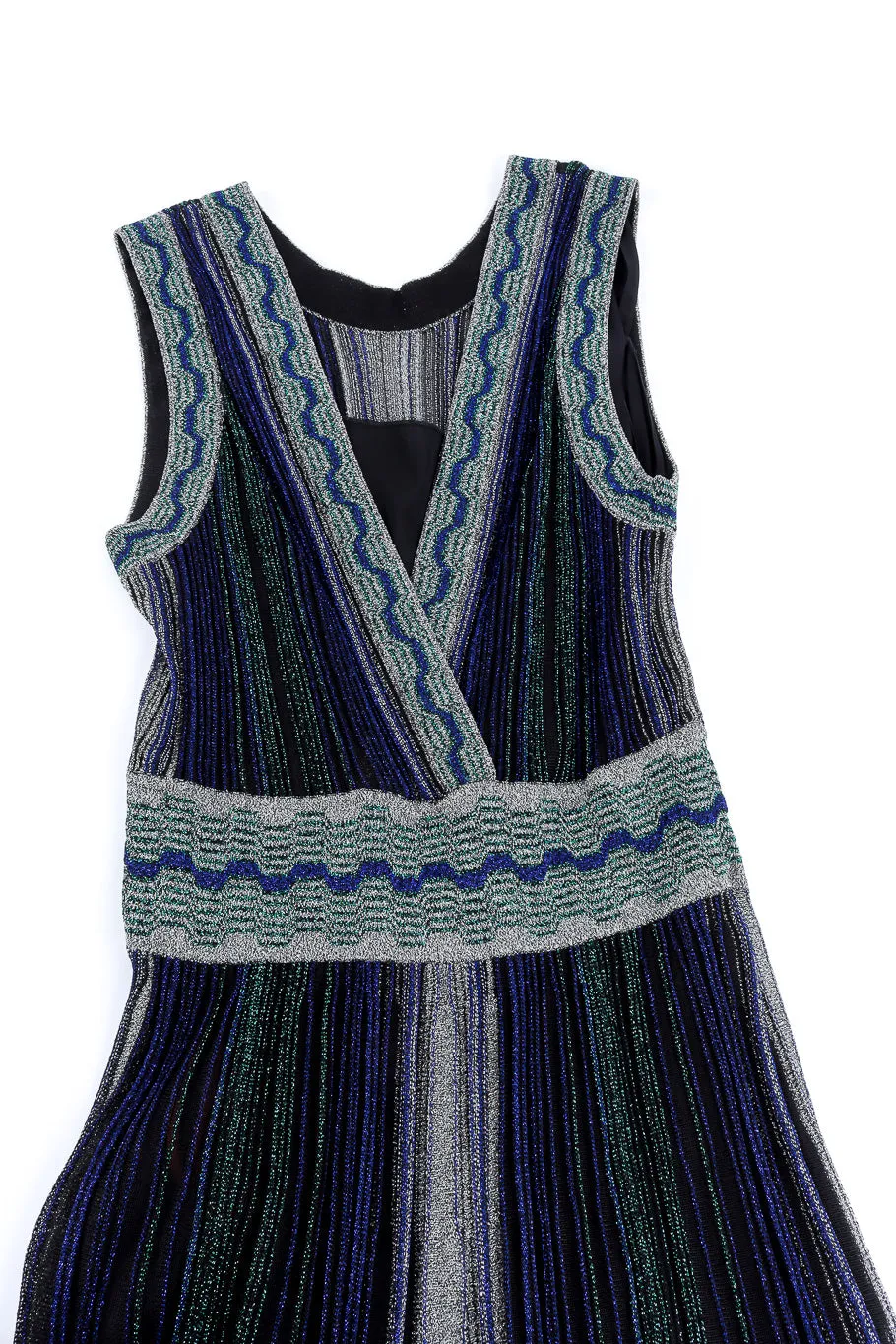 Metallic Pleated Midi Dress