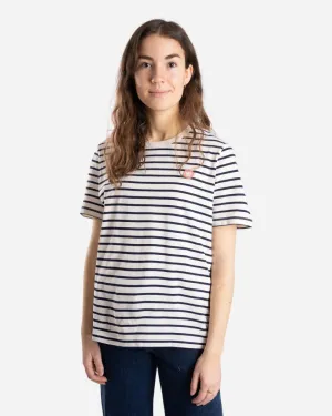 Mia T-shirt -  Off/White/Navy