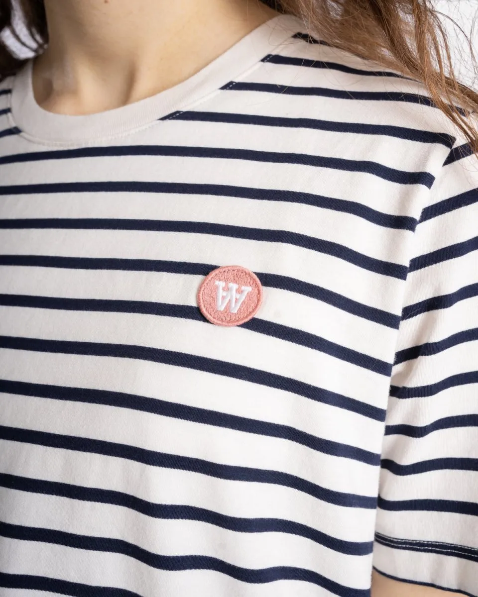 Mia T-shirt -  Off/White/Navy