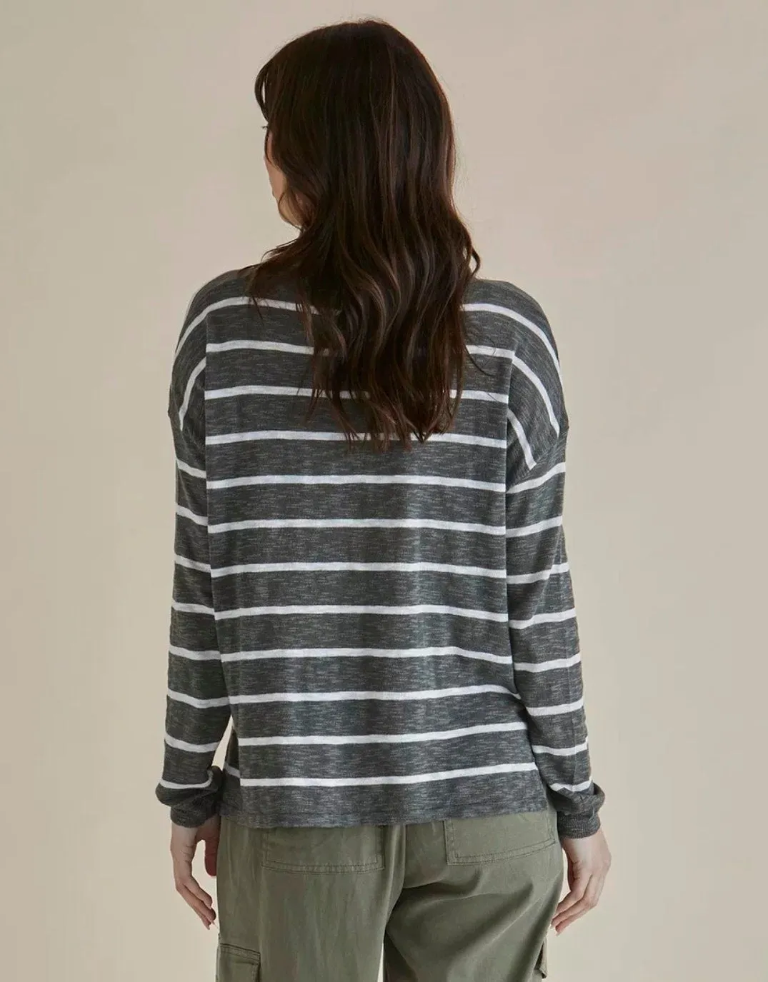 Natasha Knit Top - Green Stripe