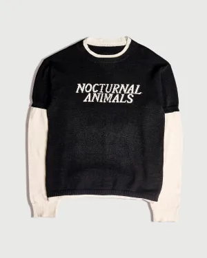 NOCTURNAL ANIMALS REVERSE LAYERED SWEATER