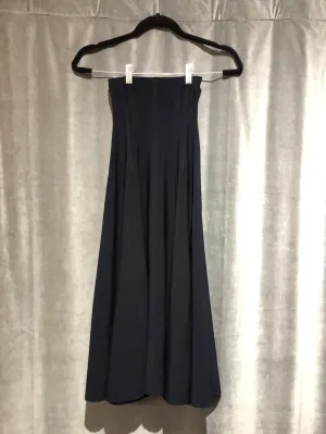Norma Kamali Navy Stretch High Waist Flair Skirt