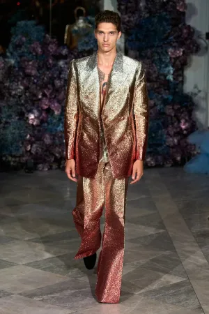 Ombre Metallic Wide Leg Trouser