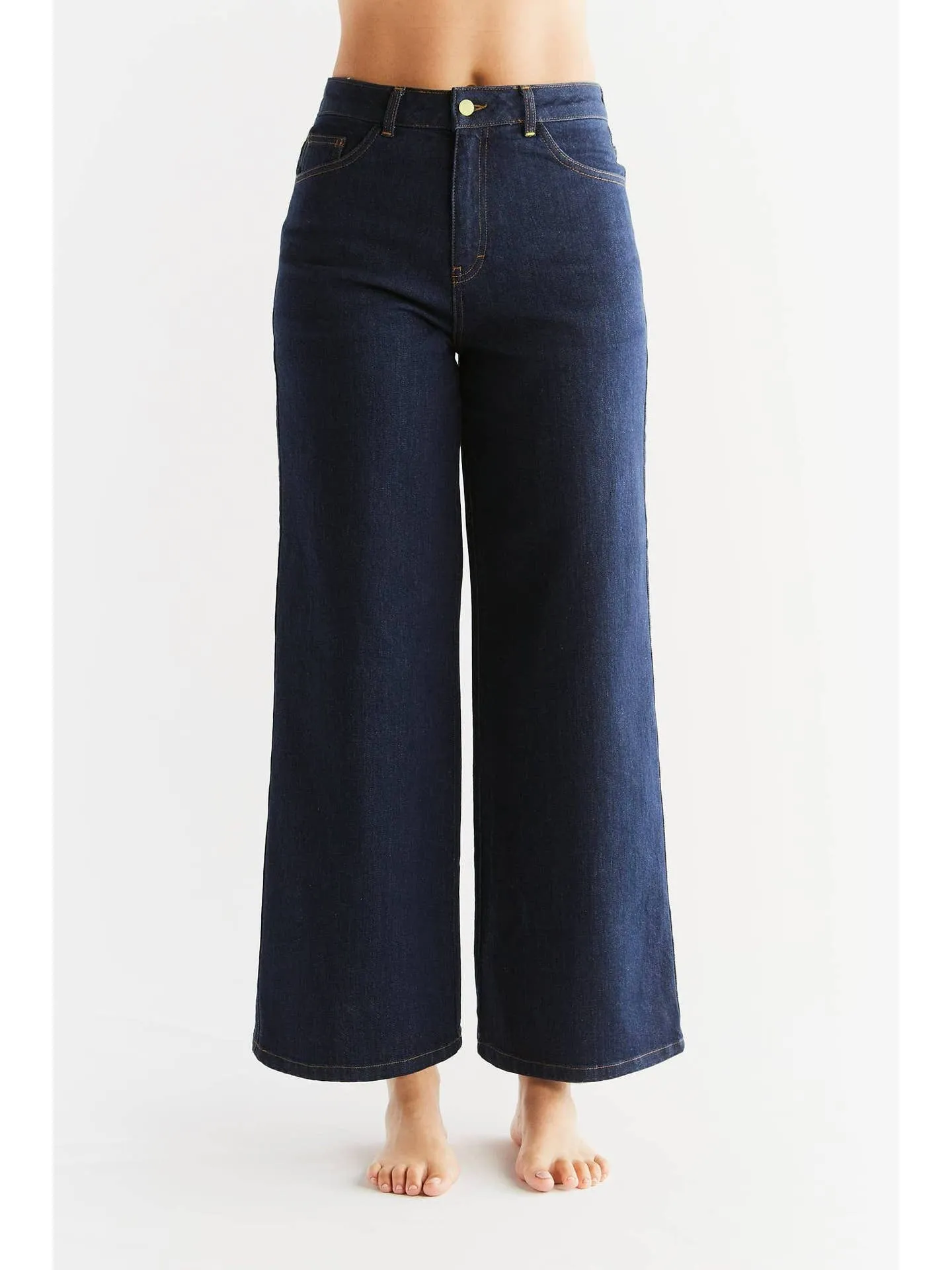Organic Cotton Wide Leg Jeans: Womens