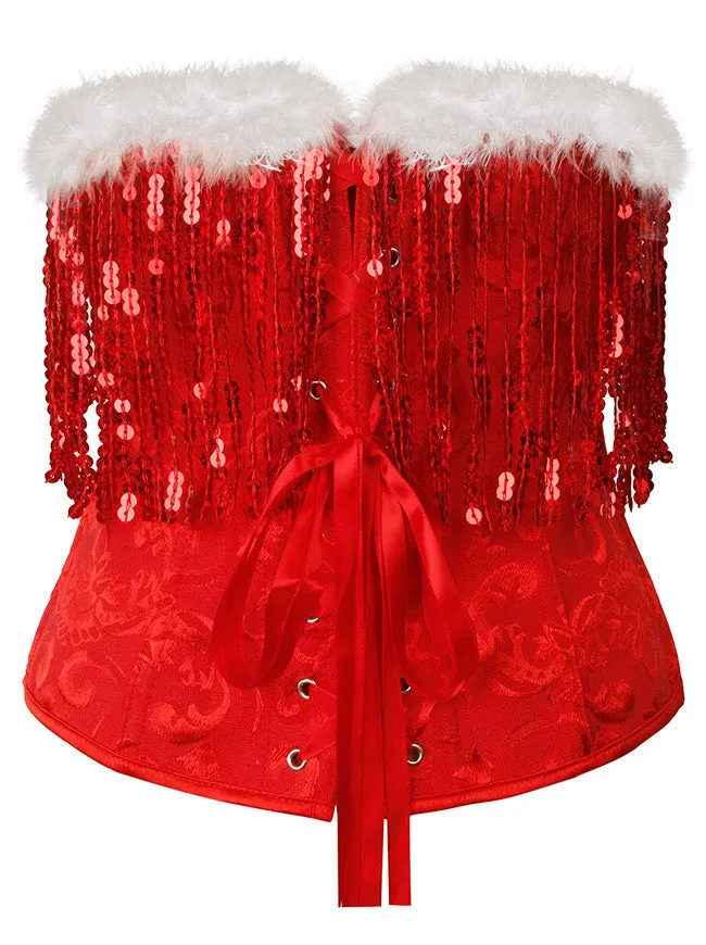 Overbust Corset Bustier Top Christmas Costume Outfits