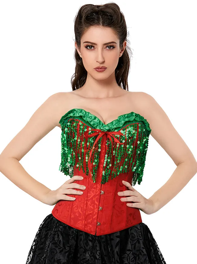Overbust Corset Bustier Top Christmas Costume Outfits