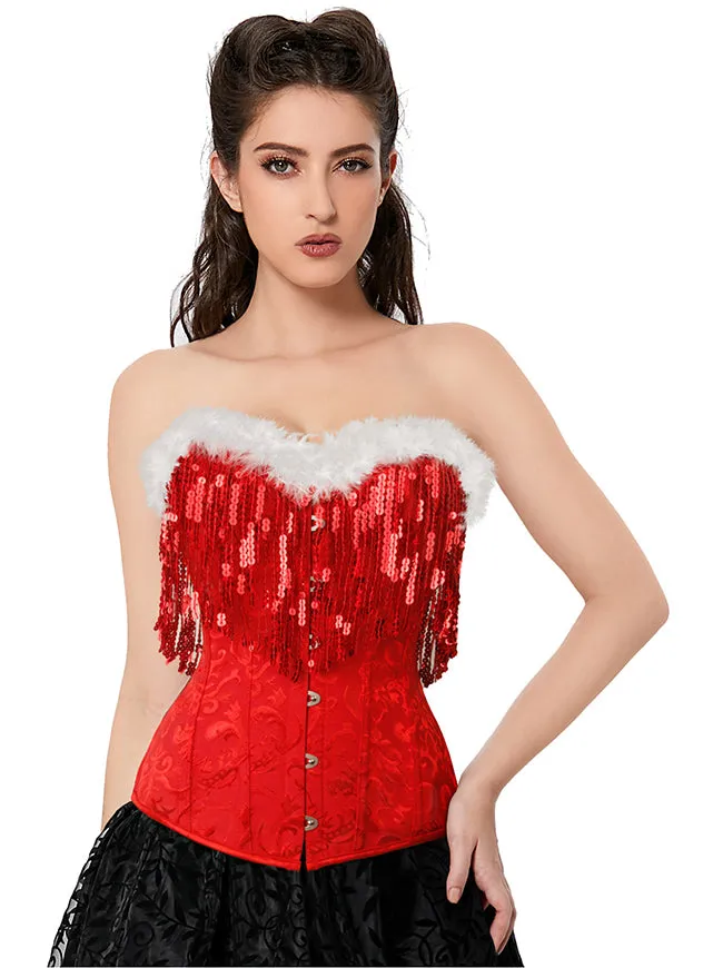 Overbust Corset Bustier Top Christmas Costume Outfits