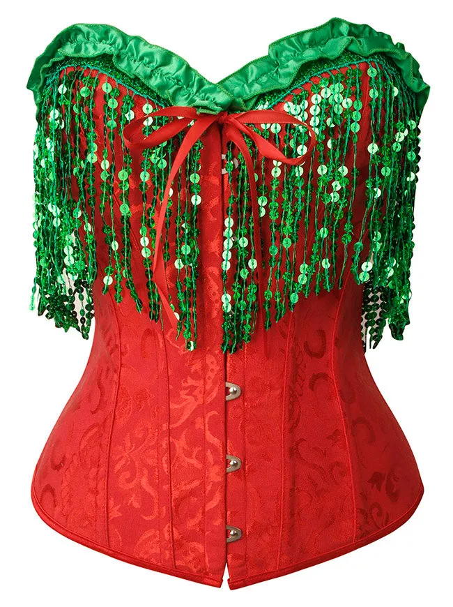 Overbust Corset Bustier Top Christmas Costume Outfits