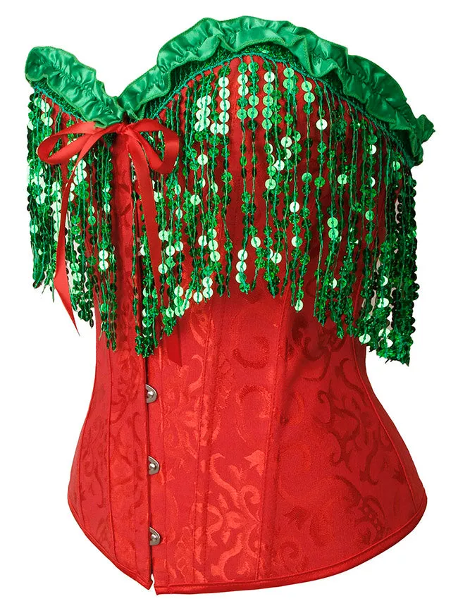 Overbust Corset Bustier Top Christmas Costume Outfits