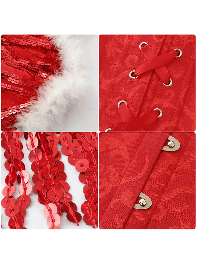 Overbust Corset Bustier Top Christmas Costume Outfits