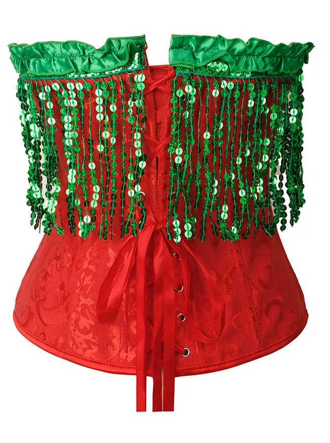 Overbust Corset Bustier Top Christmas Costume Outfits