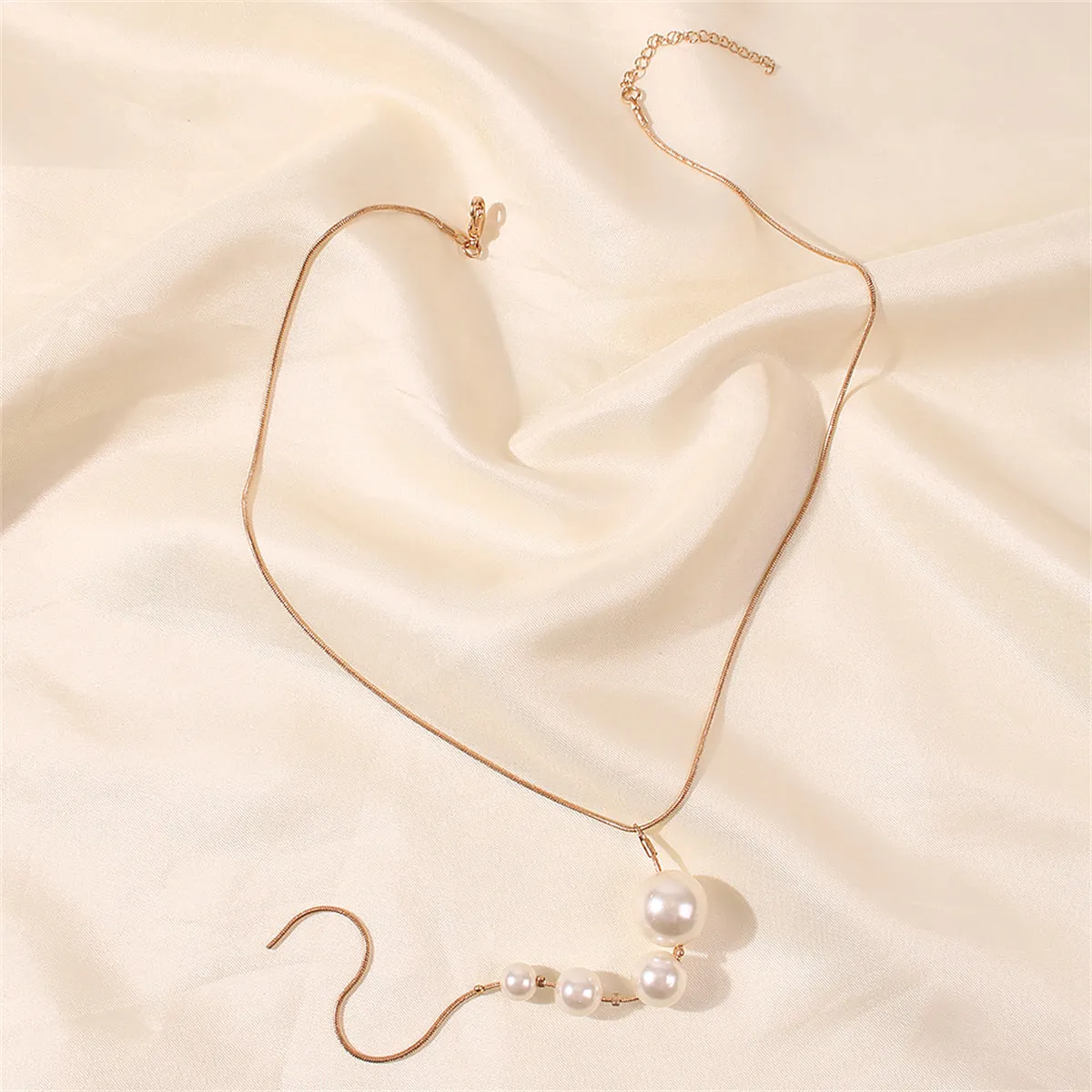 Pearl & 18K Gold-Plated Bead Pendant Necklace