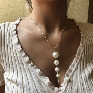 Pearl & 18K Gold-Plated Bead Pendant Necklace