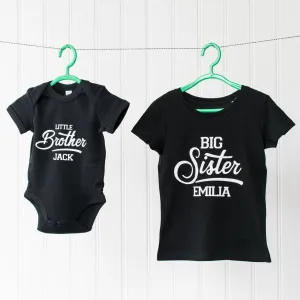 Personalised Retro Brother Sister Sibling Set