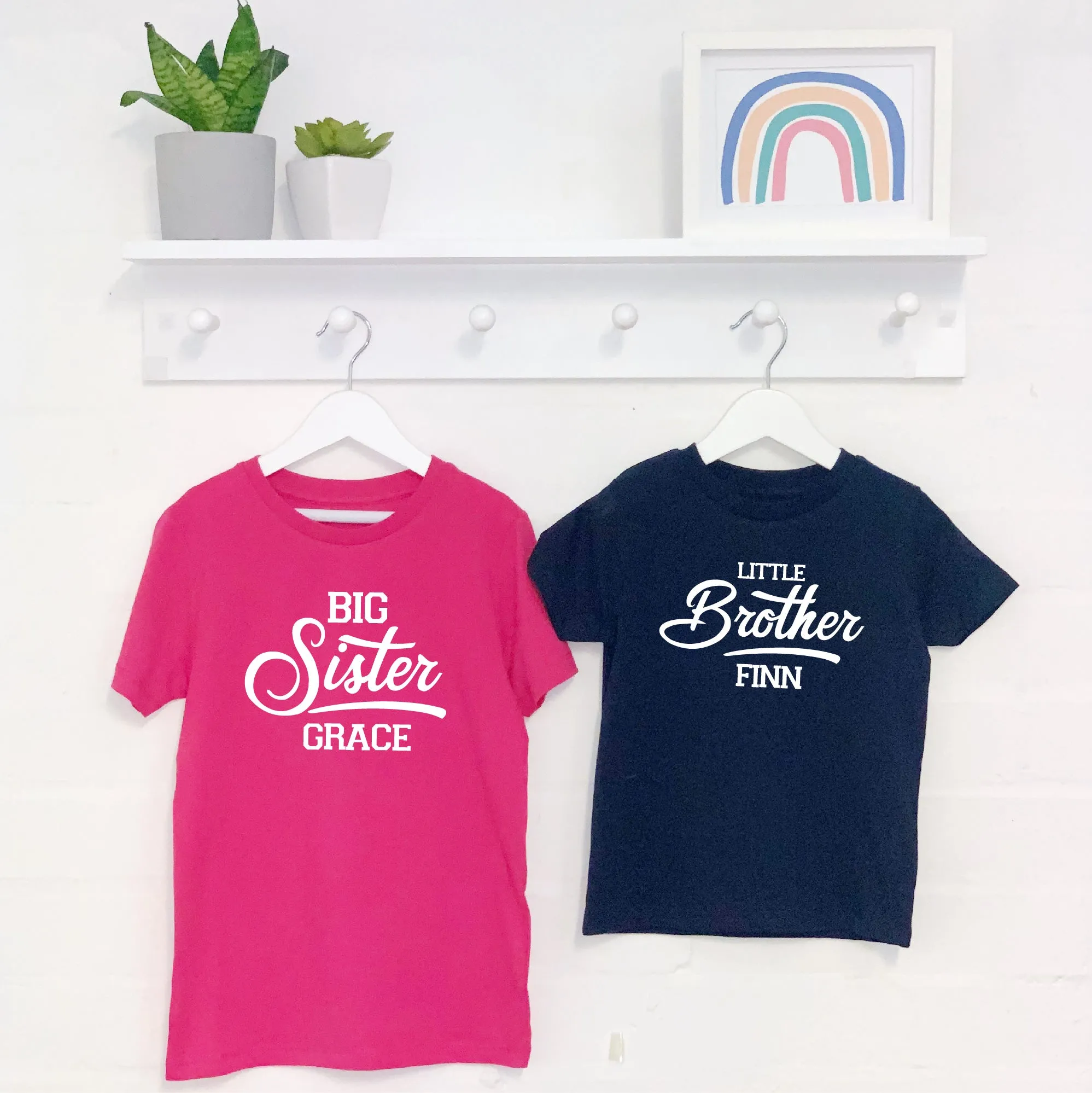 Personalised Retro Brother Sister Sibling Set