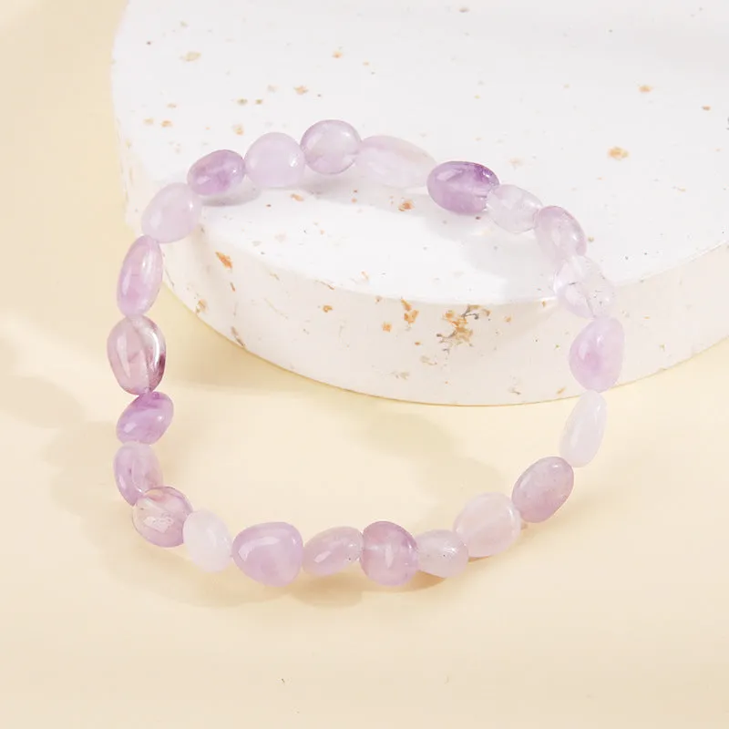 Pink Quartz Irregular Stretch Bracelet