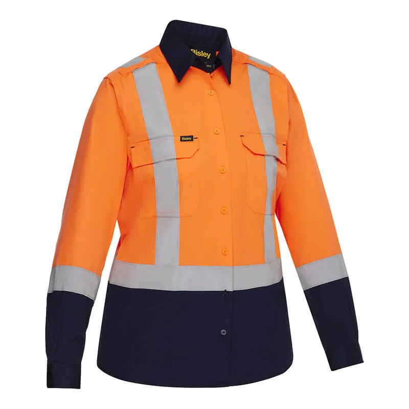 PIP Bisley Women's Vented Work Shirt w/Navy Bottom 312W6367H