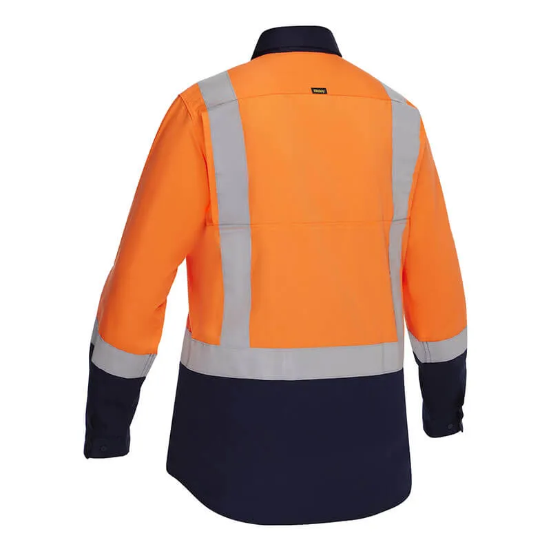 PIP Bisley Women's Vented Work Shirt w/Navy Bottom 312W6367H