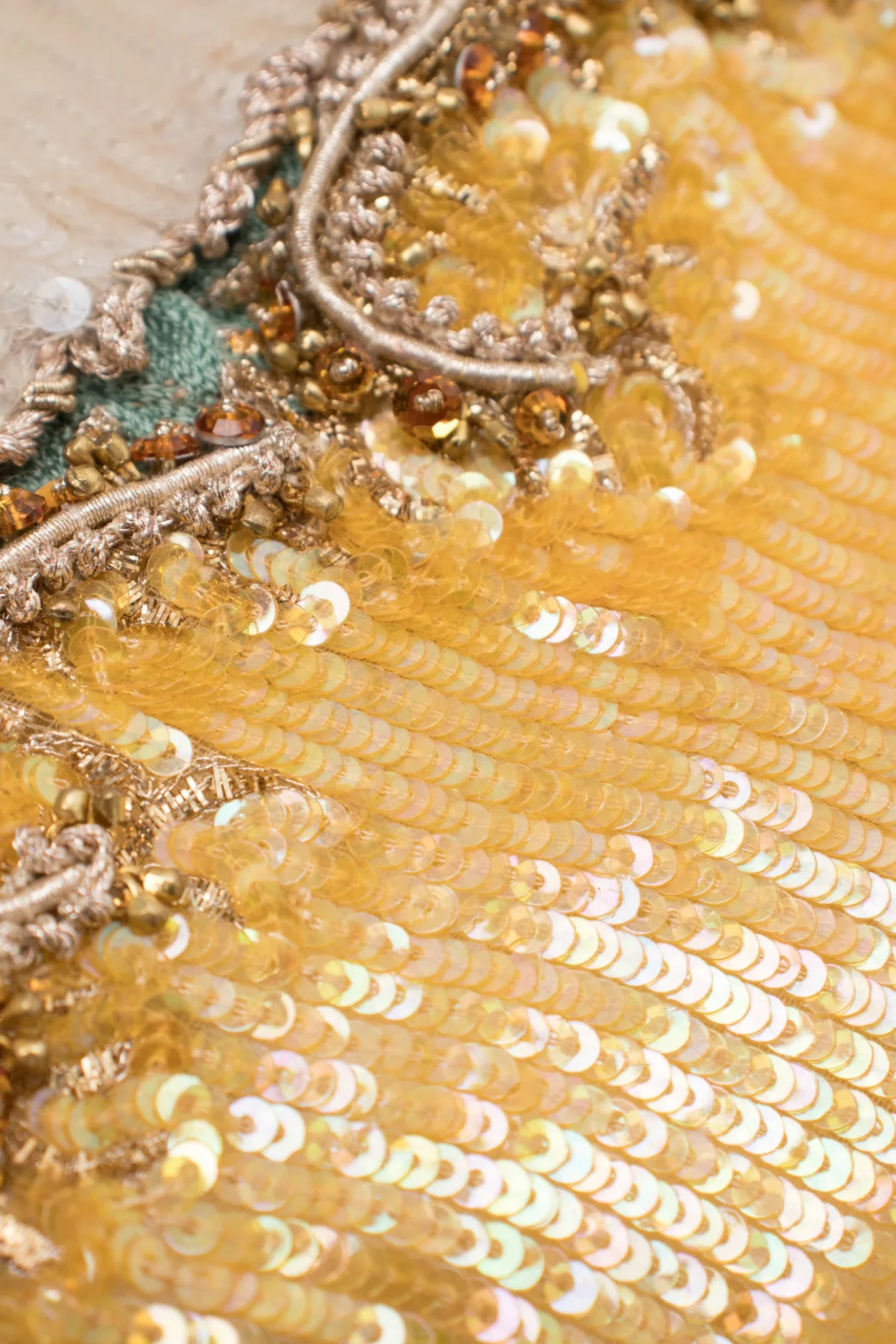 Pleated Sequin Corset Gown