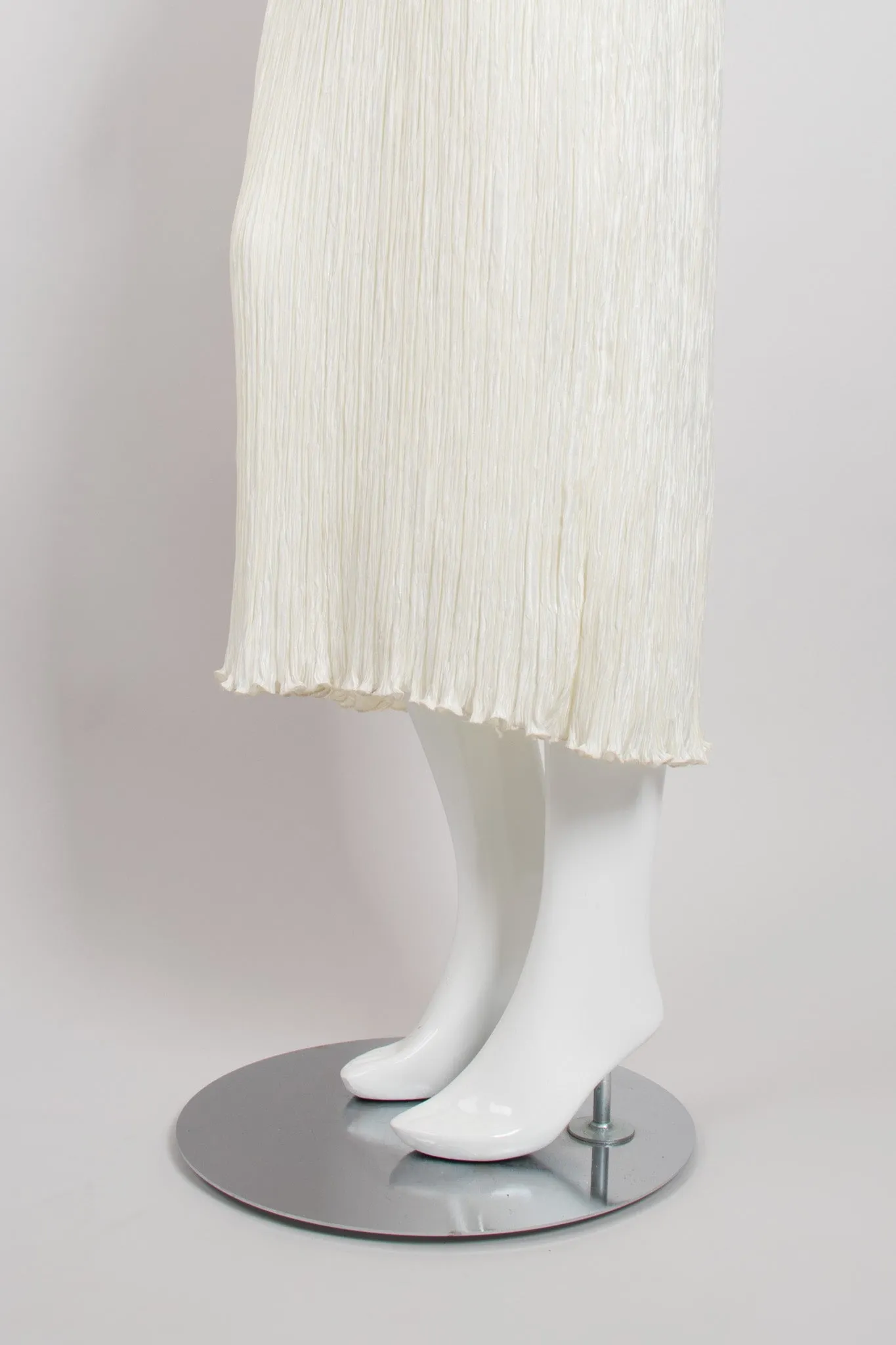 Pleated Sequin Corset Gown