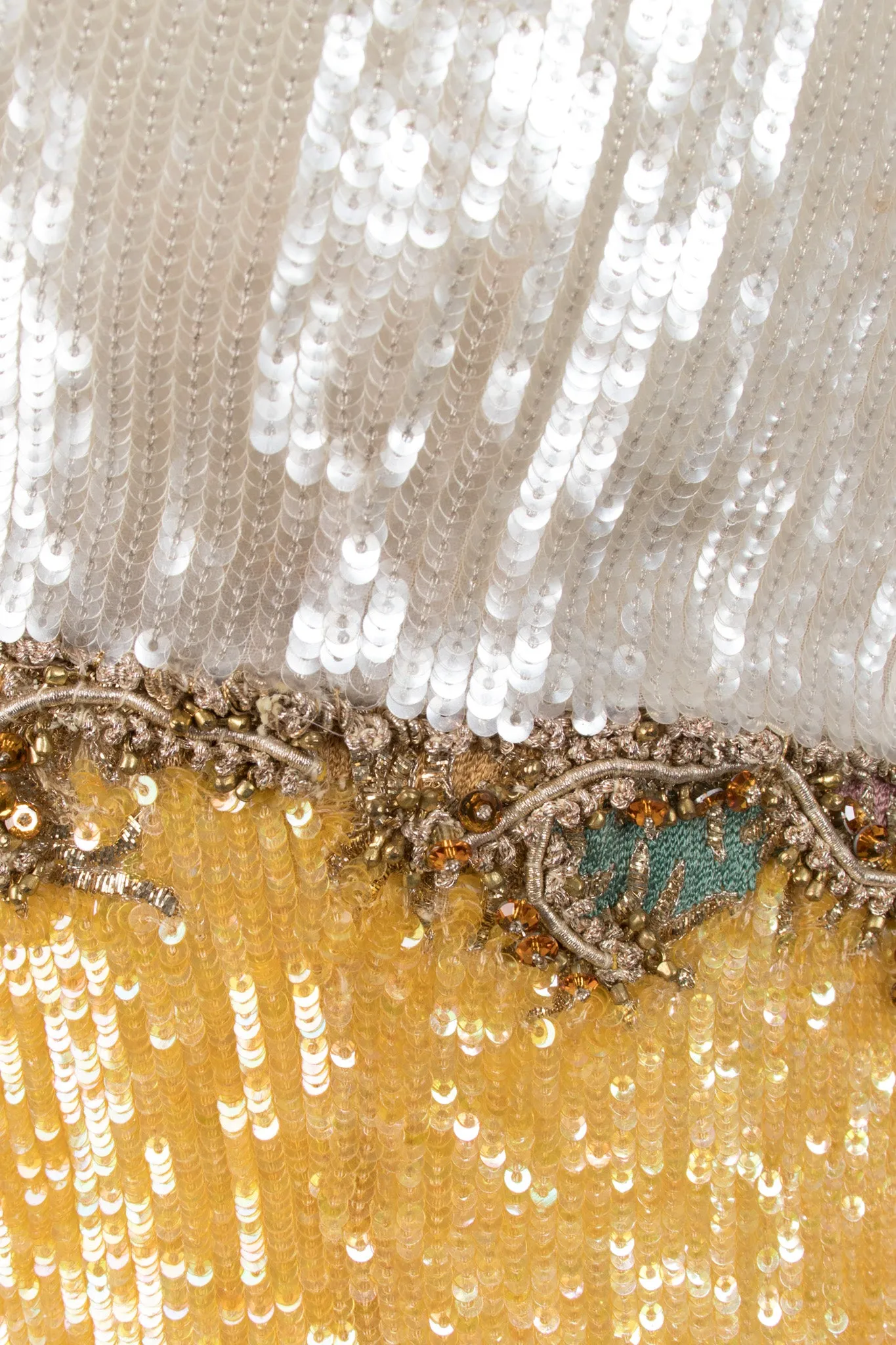 Pleated Sequin Corset Gown