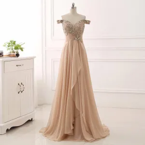 Princess  Champagne Prom Dress
