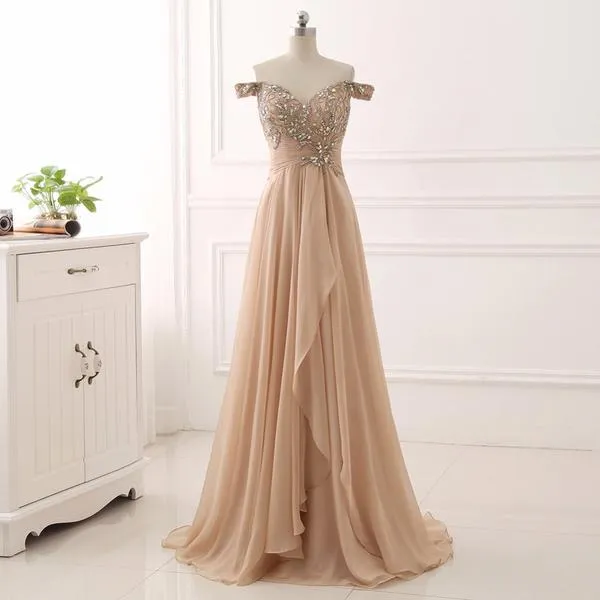 Princess  Champagne Prom Dress