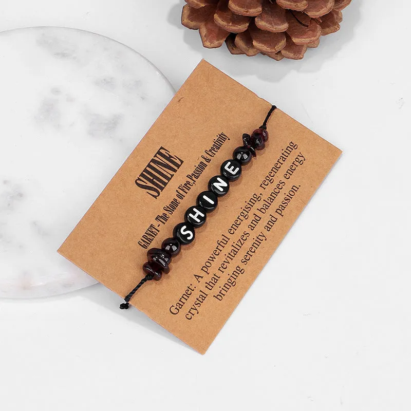 Quartz & Black 'Shine' Adjustable Bracelet