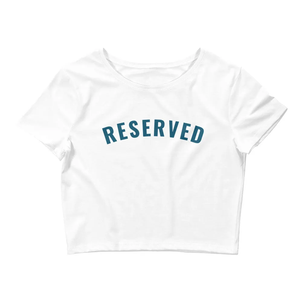 "Reserved- NAVY" Women’s Crop Tee