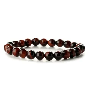 Red Quartz Beaded Stretch Bracelet