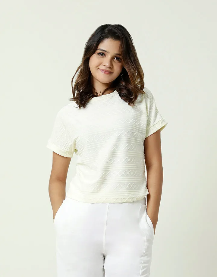 Round Neck T-Shirt with Maggi Sleeve