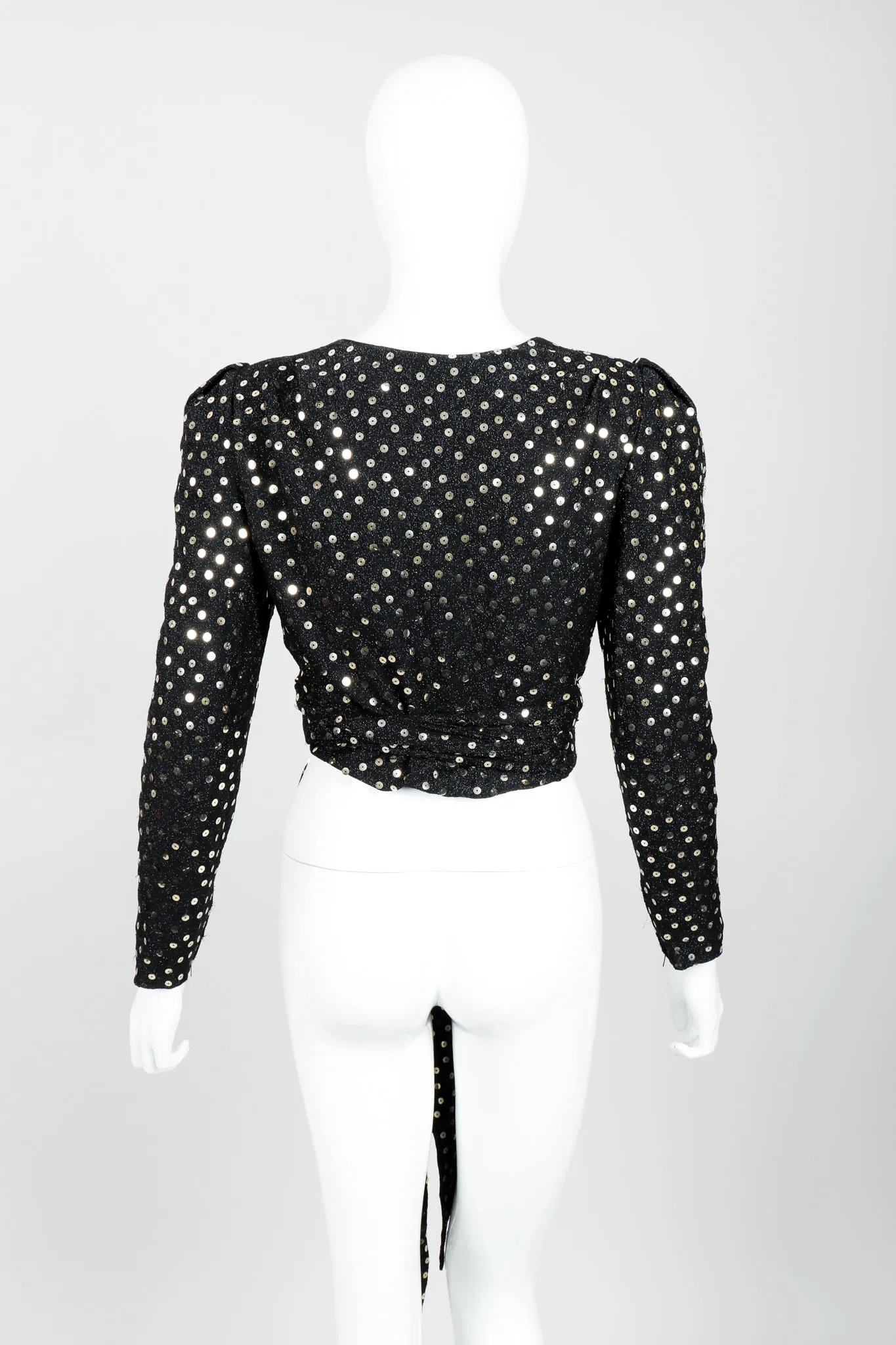Sequin Wrap Top & Skirt Set
