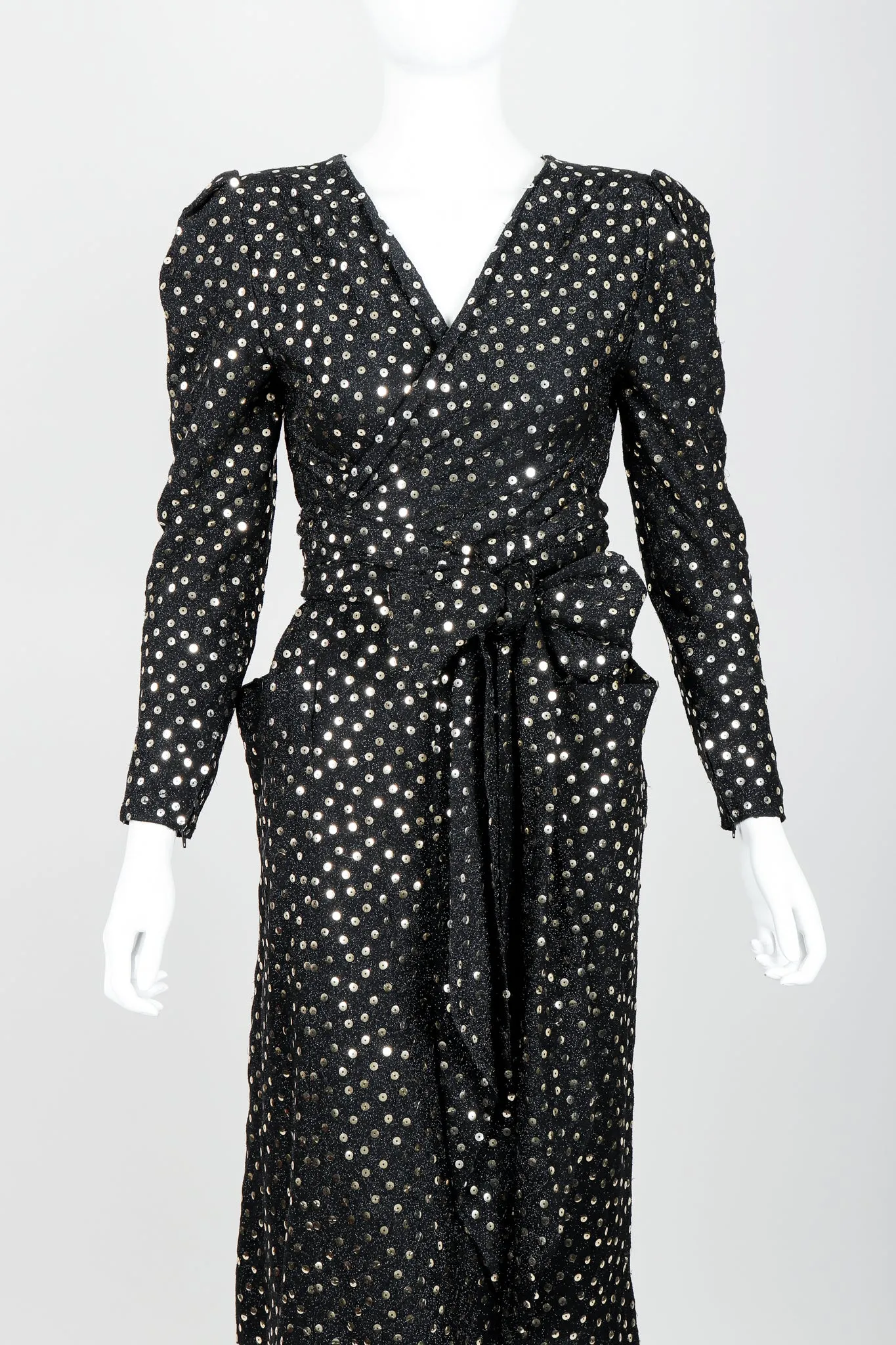 Sequin Wrap Top & Skirt Set