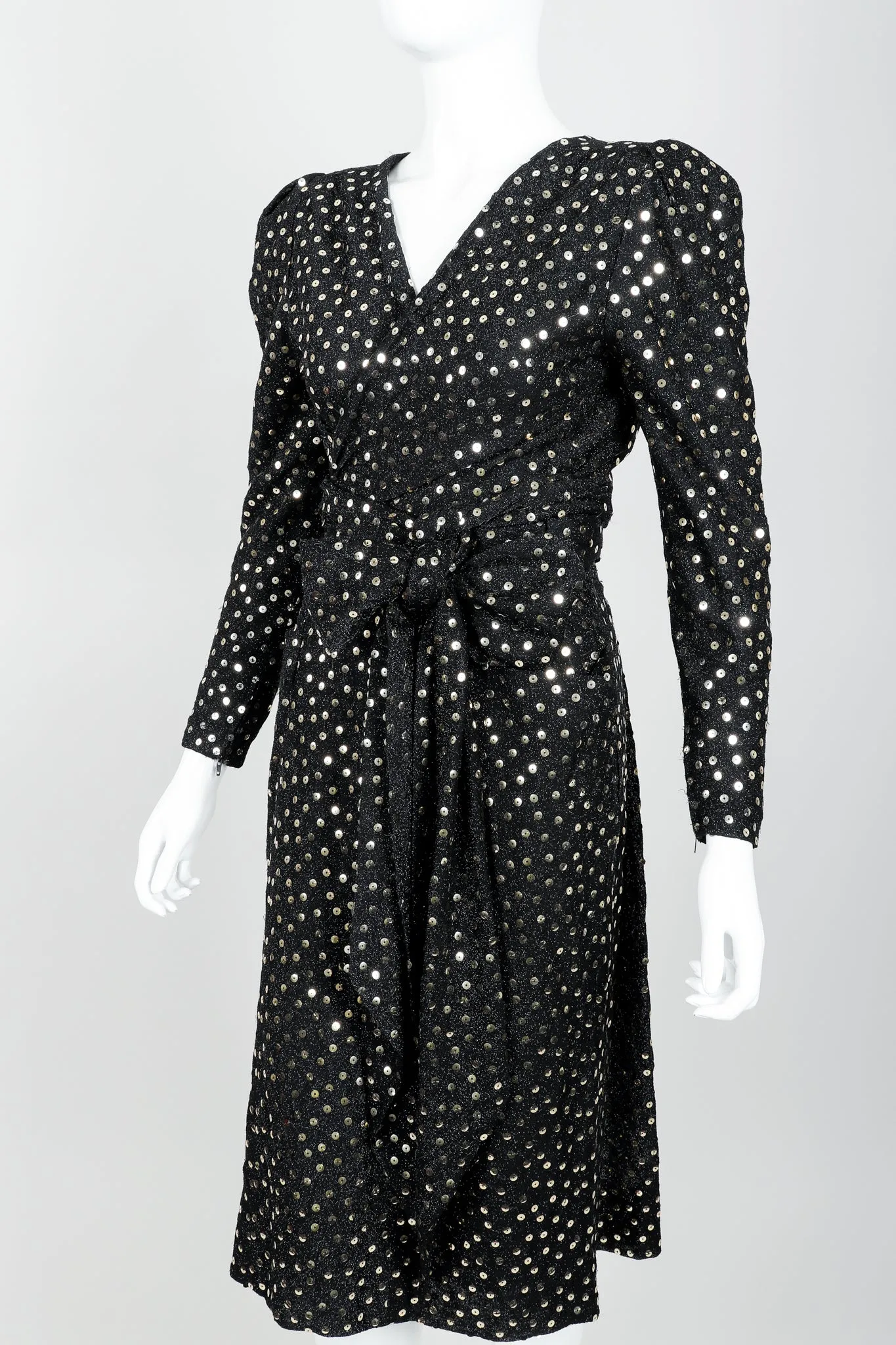 Sequin Wrap Top & Skirt Set