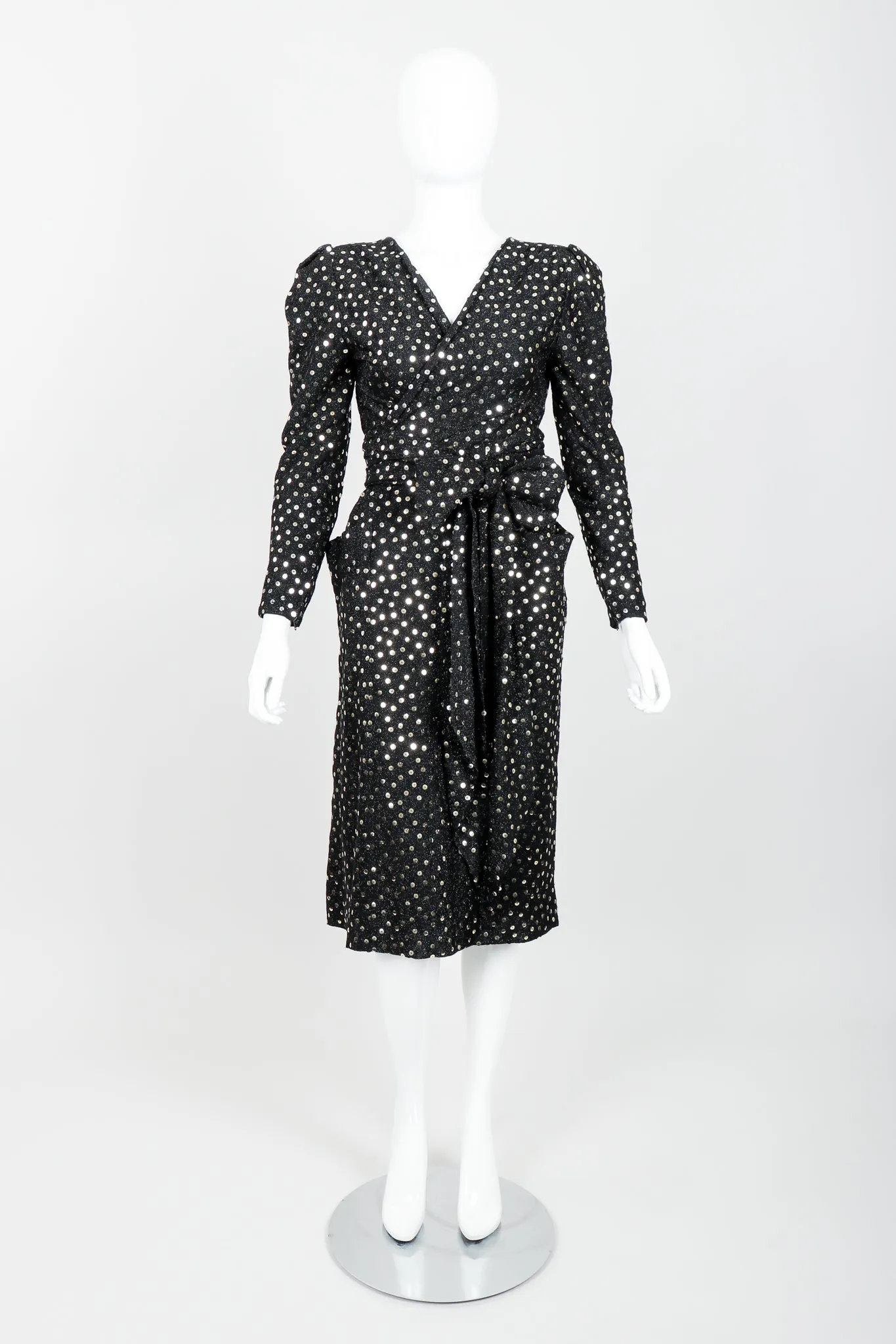 Sequin Wrap Top & Skirt Set