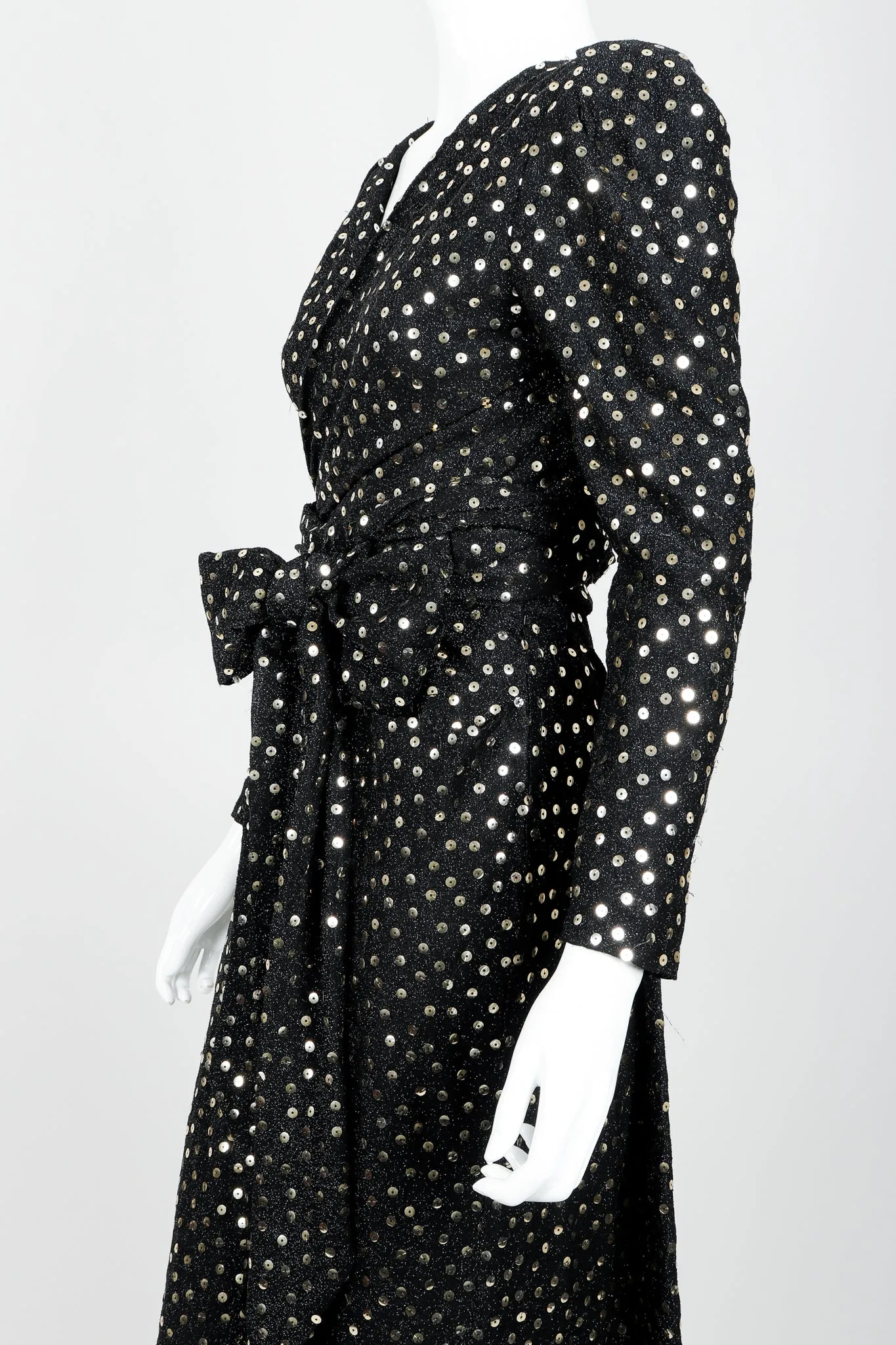Sequin Wrap Top & Skirt Set