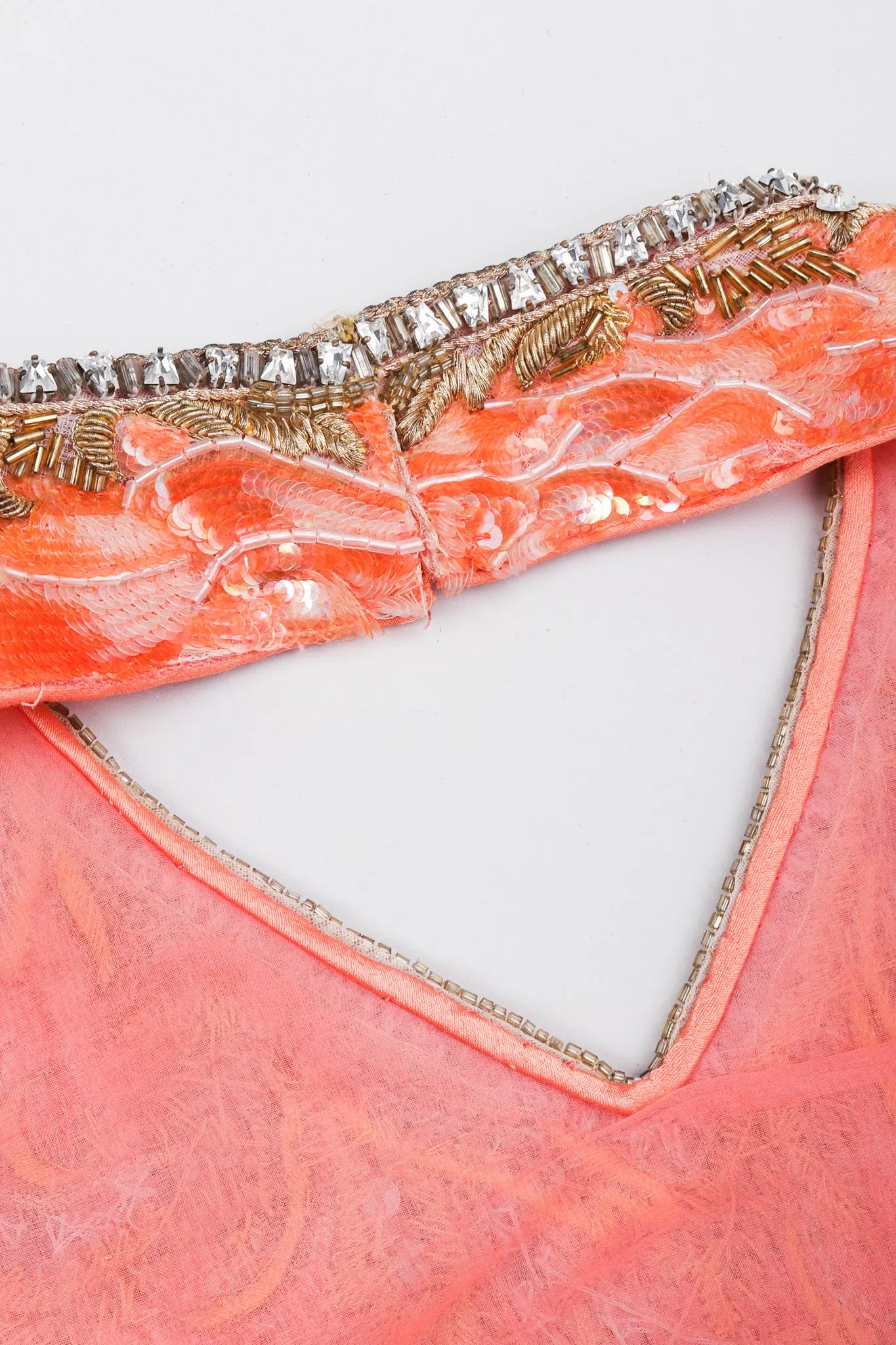 Sequined Phoenix Halter Gown