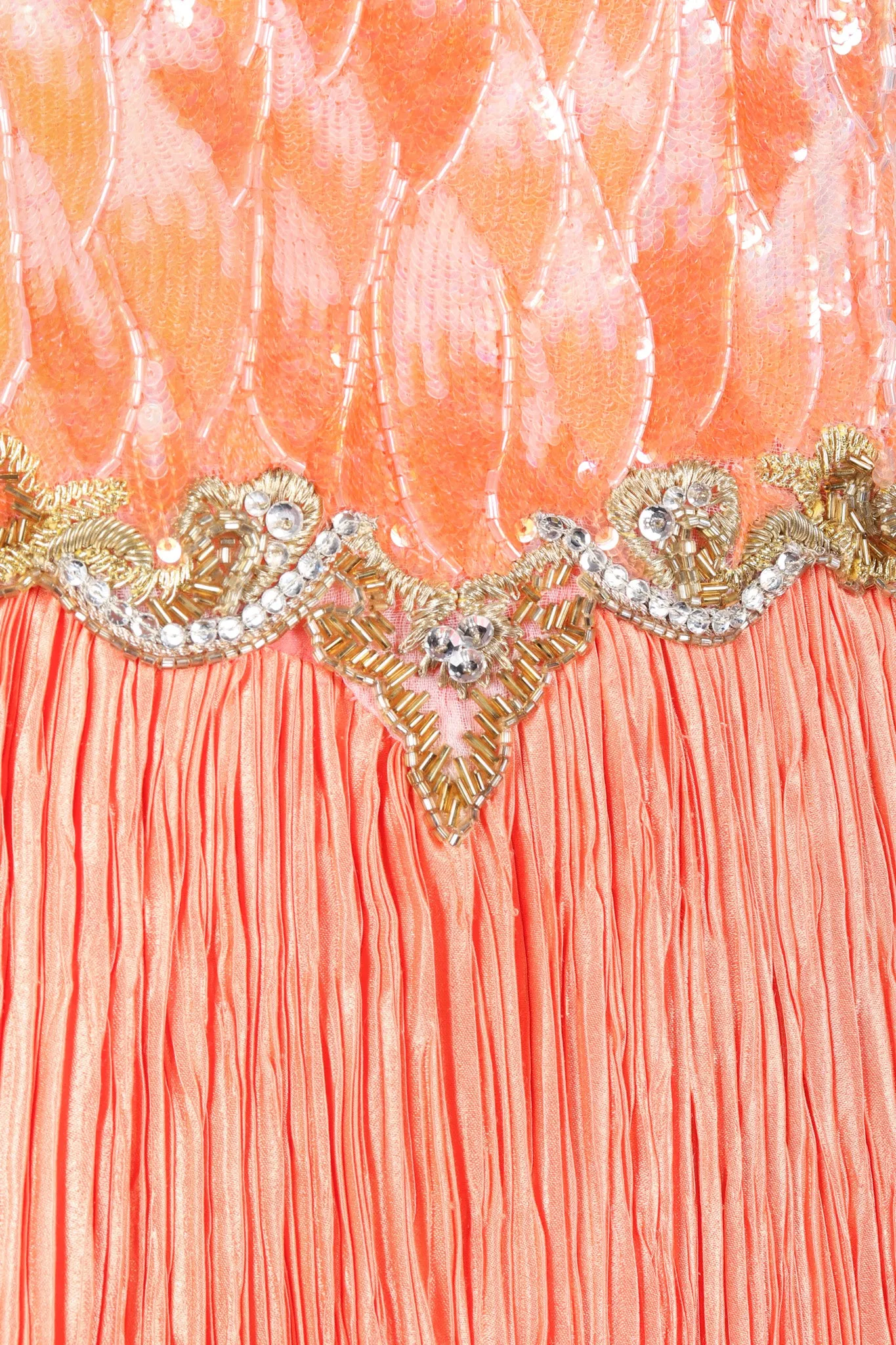 Sequined Phoenix Halter Gown