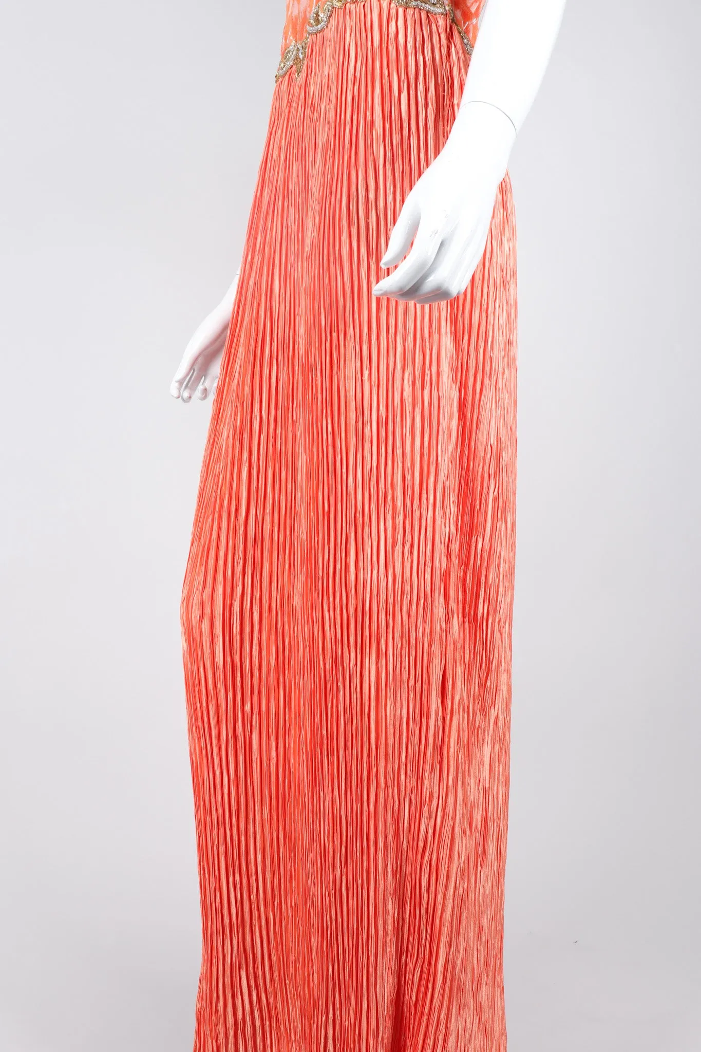 Sequined Phoenix Halter Gown
