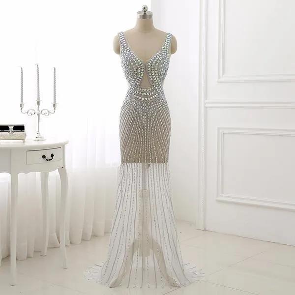 Silver Diamond Crystal Princess Dress