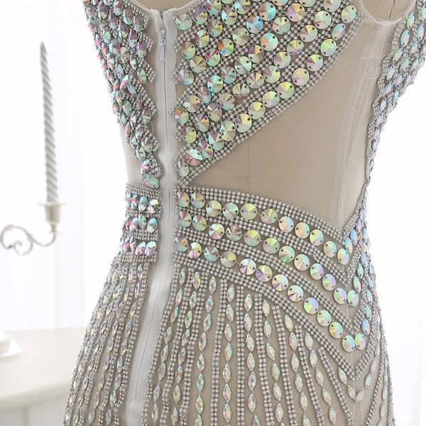 Silver Diamond Crystal Princess Dress
