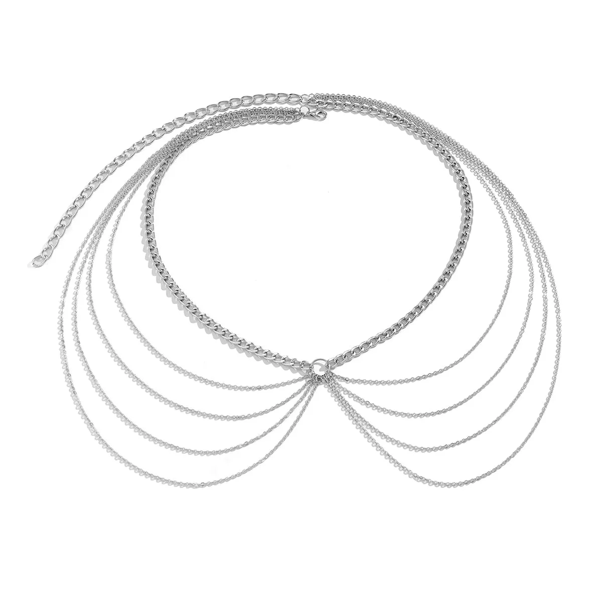 Silver-Plated Layered Waist Chain