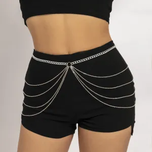 Silver-Plated Layered Waist Chain