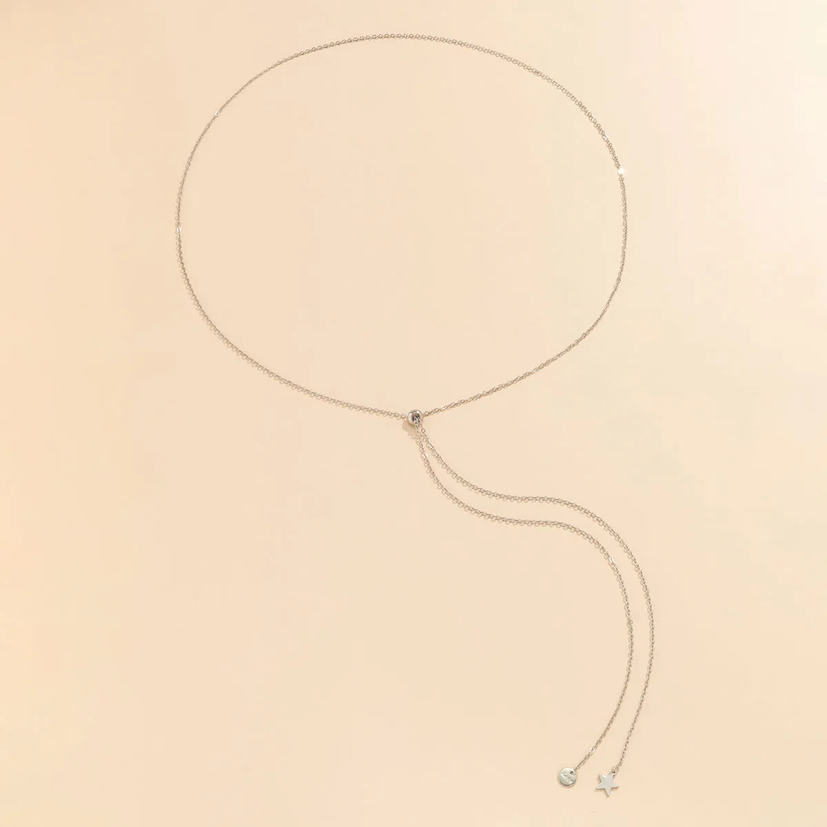Silver-Plated 'LOVE' Star Waist Chain